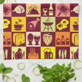 Linge De Cuisine Motif de nourriture (Plié)