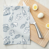 Linge De Cuisine Motif de nourriture (Quart Plié)