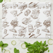 Linge De Cuisine Motif de papier (Plié)