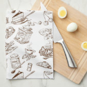 Linge De Cuisine Motif de papier (Quart Plié)