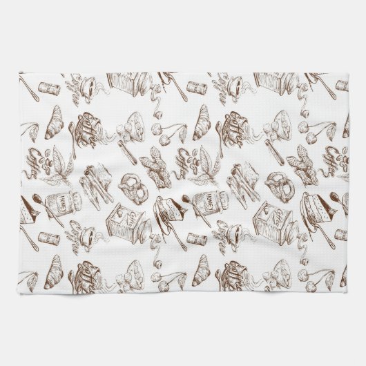 Linge De Cuisine Motif de papier (Horizontal)