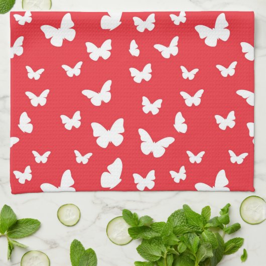 Linge De Cuisine Motif de papillon (Plié)