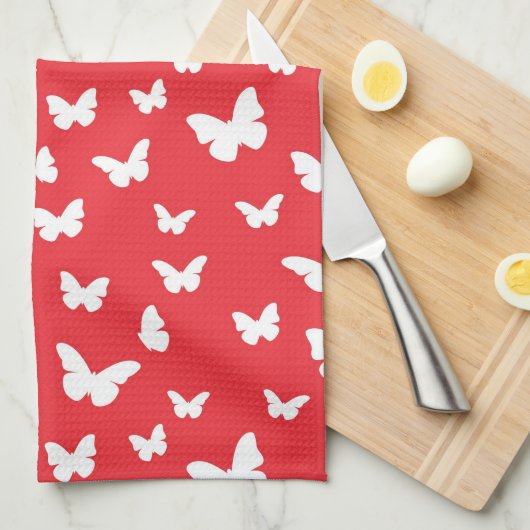 Linge De Cuisine Motif de papillon (Quart Plié)