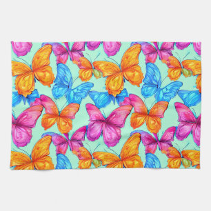 Linge De Cuisine Motif de papillons colorés
