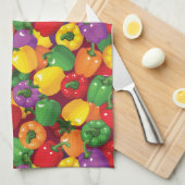 Linge De Cuisine Motif de paprika (Quart Plié)