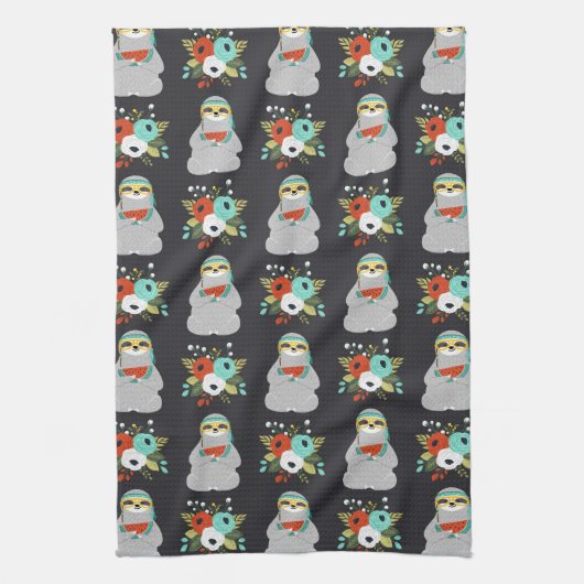 Linge De Cuisine Motif de paresse de pastèque (Vertical)