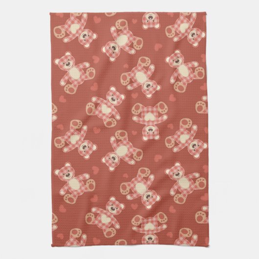 Linge De Cuisine motif de patchwork d'ours (Vertical)