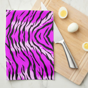 Linge De Cuisine Motif de peau de tigre violet