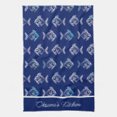 Linge De Cuisine Motif de pêche (Vertical)