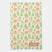 Linge De Cuisine Motif de pêche aquarelle vert personnalisé (Vertical)