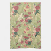 Linge De Cuisine Motif de peinture orientale en soie (Vertical)