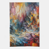 Linge De Cuisine Motif de peinture texturé épais (Vertical)