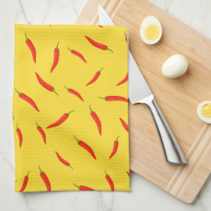 Linge De Cuisine Motif de piments rouges