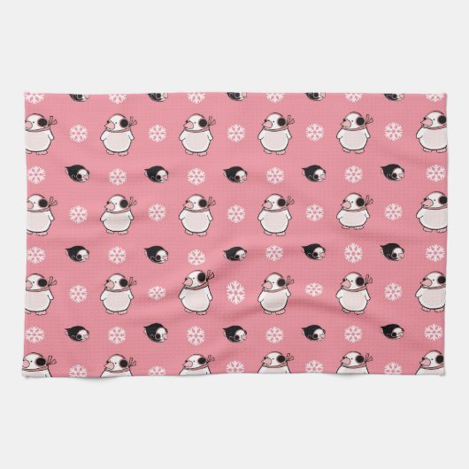 Linge De Cuisine motif de pingouin (Horizontal)