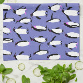 Linge De Cuisine Motif de pingouin d'hiver mignon (Plié)