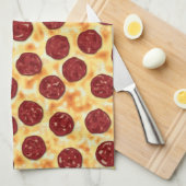 Linge De Cuisine Motif de pizza de pepperoni (Quart Plié)