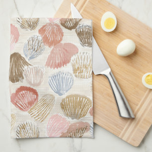 Linge De Cuisine Motif de plage aux coquillages côtiers doux