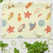 Linge De Cuisine Motif de plage d'été (Plié)
