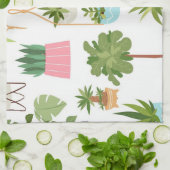 Linge De Cuisine Motif de plante (Plié)