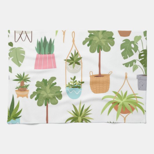 Linge De Cuisine Motif de plante (Horizontal)