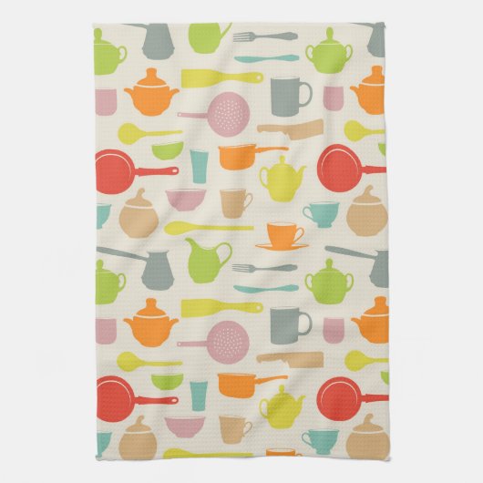 Linge De Cuisine Motif de plats (Vertical)