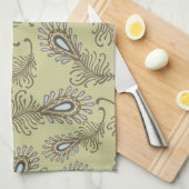 Linge De Cuisine Motif de plume (Quart Plié)