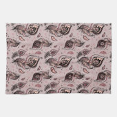 Linge De Cuisine Motif de plume de paon (Horizontal)