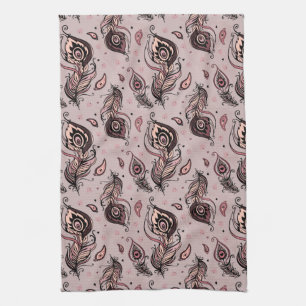 Linge De Cuisine Motif de plume de paon