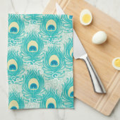 Linge De Cuisine Motif de plumes de paon (Quart Plié)