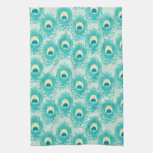 Linge De Cuisine Motif de plumes de paon