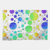 Linge De Cuisine Motif de point Rainbow Icy Polka (Horizontal)