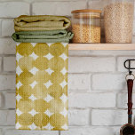 Linge De Cuisine Motif de points jaune aquarelle tendance<br><div class="desc">Motif de point jaune aquarelle tendance. Motif des cercles rétro chic.</div>