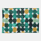 Linge De Cuisine Motif de points - parties scintillant émeraude et  (Horizontal)