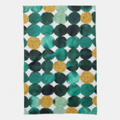 Linge De Cuisine Motif de points - parties scintillant émeraude et  (Vertical)