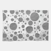 Linge De Cuisine Motif de points Polka gris ardoise (Horizontal)