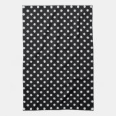 Linge De Cuisine Motif de points Polka noir et blanc (Vertical)