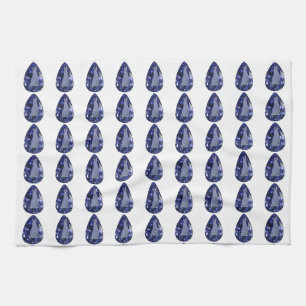 Linge De Cuisine Motif de poire bleu