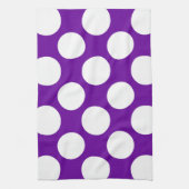 Linge De Cuisine Motif de pois blanc pourpre moderne (Vertical)