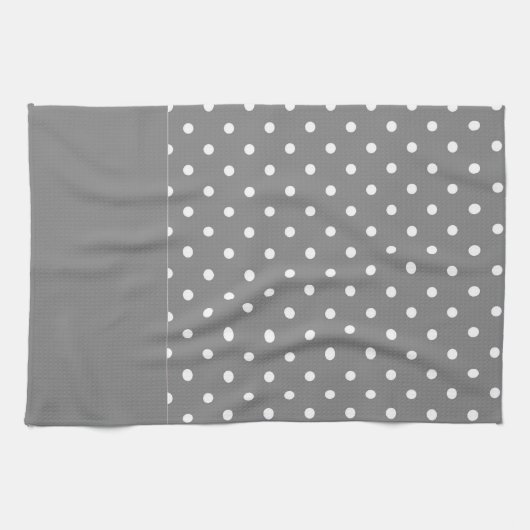 Linge De Cuisine Motif de pois gris (Horizontal)