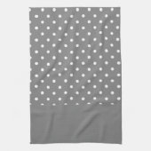 Linge De Cuisine Motif de pois gris (Vertical)