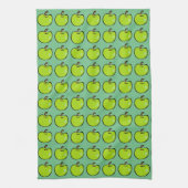 Linge De Cuisine Motif de pomme vert de dessin (Vertical)