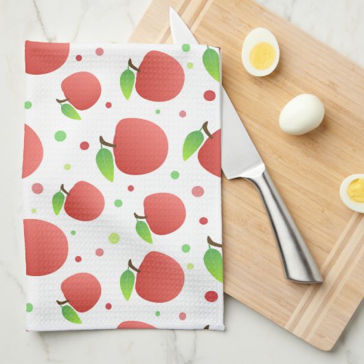 Linge De Cuisine Motif de pommes (Quart Plié)