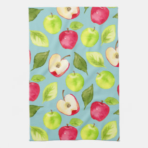 Linge De Cuisine Motif de pommes d'aquarelle