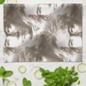 Linge De Cuisine Motif de portrait Beethoven (Plié)