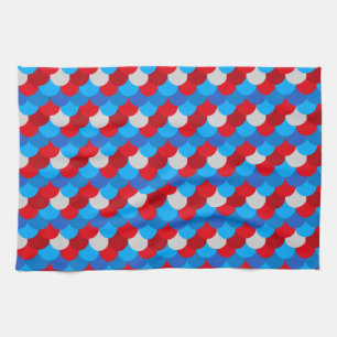 Linge De Cuisine Motif de queue de sirène Couleurs du drapeau améri