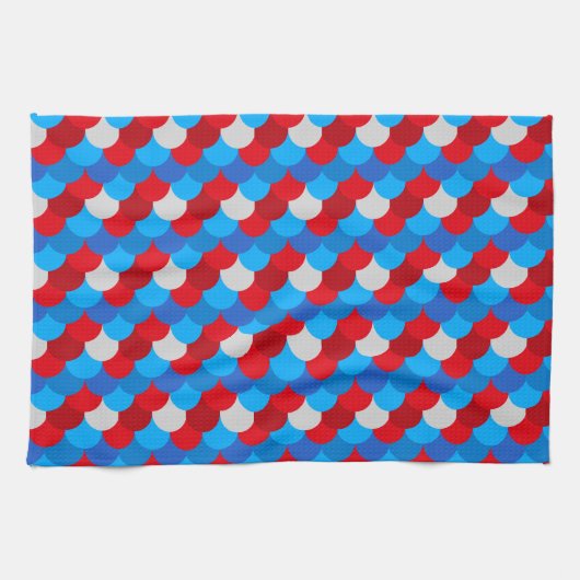 Linge De Cuisine Motif de queue de sirène Couleurs du drapeau améri (Horizontal)