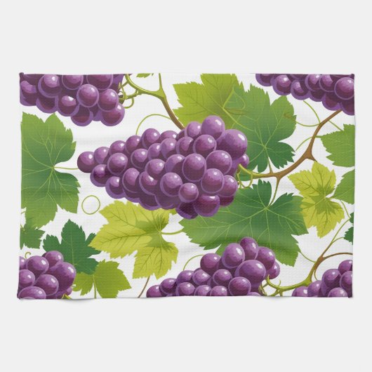 Linge De Cuisine Motif de raisins (Horizontal)