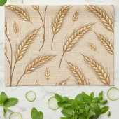 Linge De Cuisine Motif de récolte de blé doré (Plié)