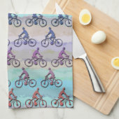 LINGE DE CUISINE MOTIF DE RECYCLAGE (Quart Plié)