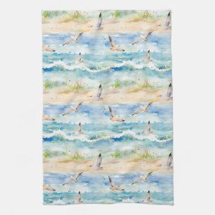 Linge De Cuisine Motif de rivage de bécasseau côtier (2)